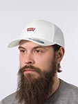 Бейсболка LEVIS арт. D7723-0001 Housemark Flexfit Cap (regular white)